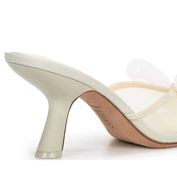 Mesh Bow Detail Dress Slide Sandals - Picture 2 of 6